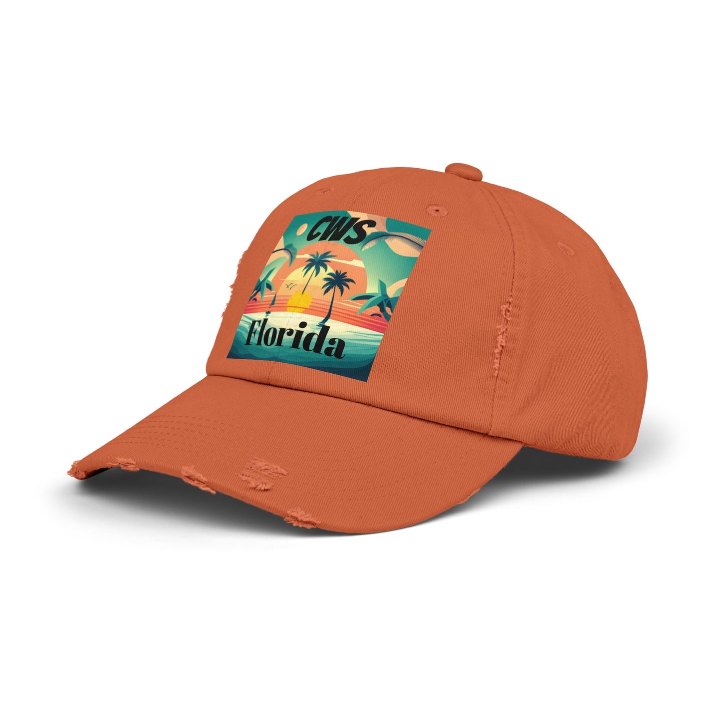 CWS Florida Unisex Distressed Cap by Cozy Winter Store (ships within USA only)