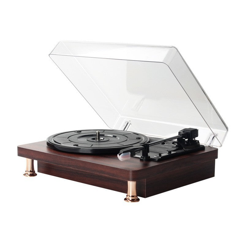 Vinyl Record Player Retro Mahogany Texture Phonograph