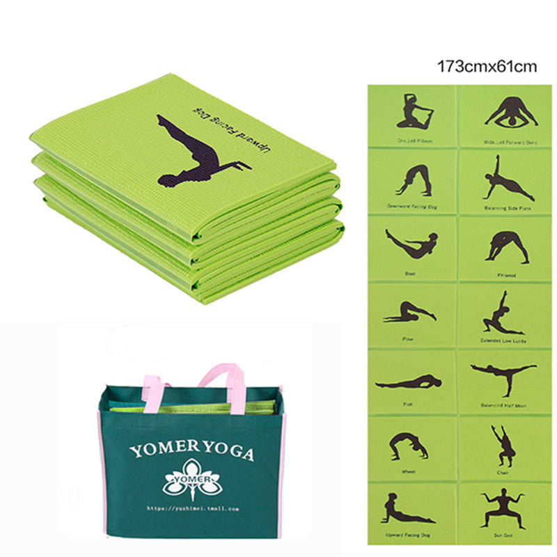 Foldable and portable yoga mat