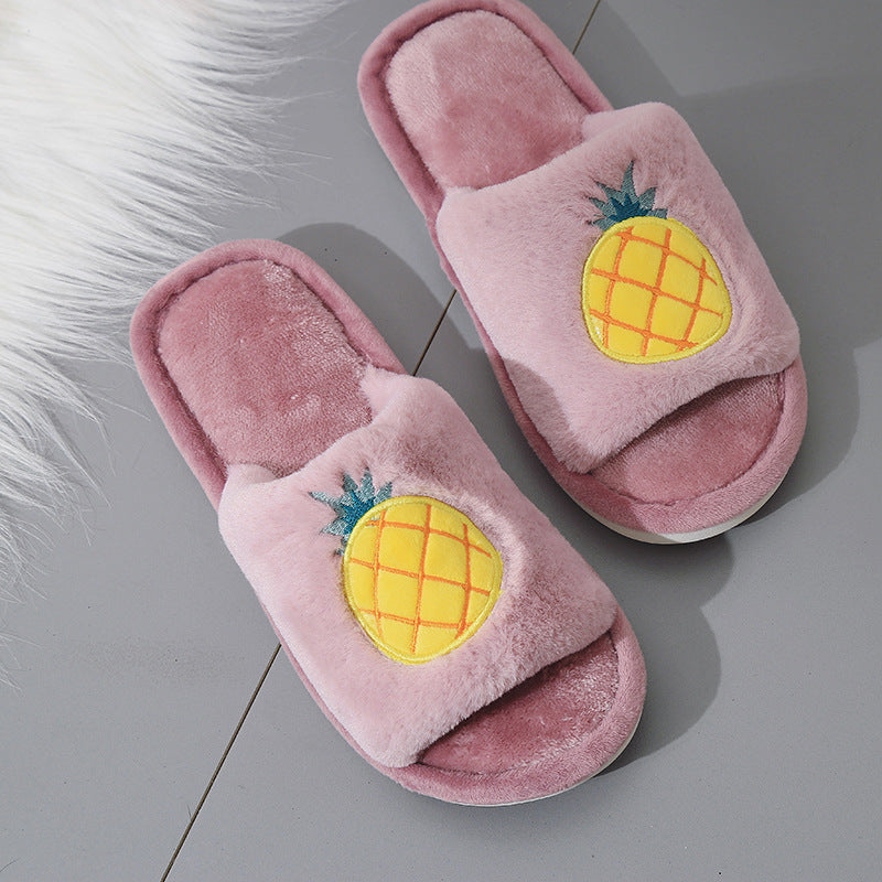 FruityFeet: Cotton slippers for women with a fun fruit-inspired design.