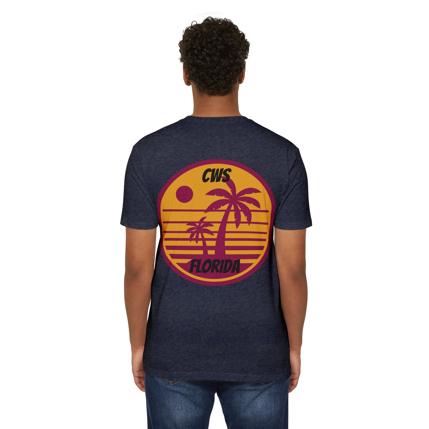 CWS Florida USA Flag Unisex CVC Jersey T-shirt By Cozy Winter Store (ships within USA only)