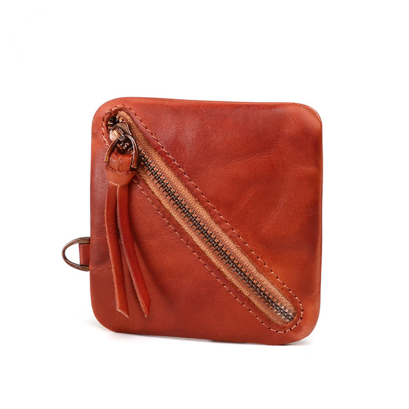 Vintage handgemachte Leder Brieftasche