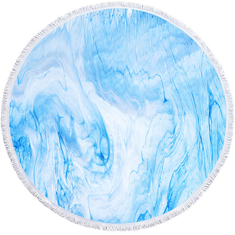 Round beach towel bath towel