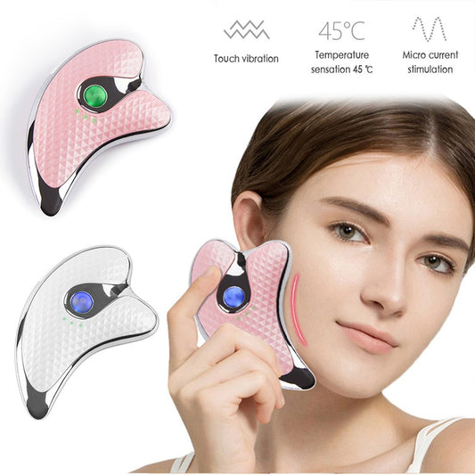 Heating Scraping Apparatus Facial Massager Facial Beauty Instrument Micro Current Scraping Plate Facial Lifting Massager