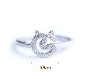 S925 Sterling Silber süße Katze Halskette koreanische Mode Silber Schmuck dreiteilig