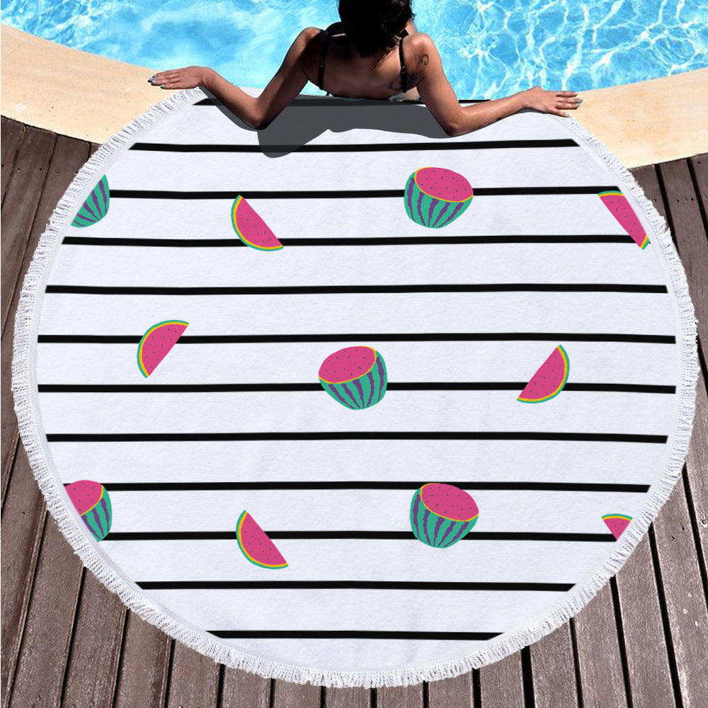 Digital printing round beach towel