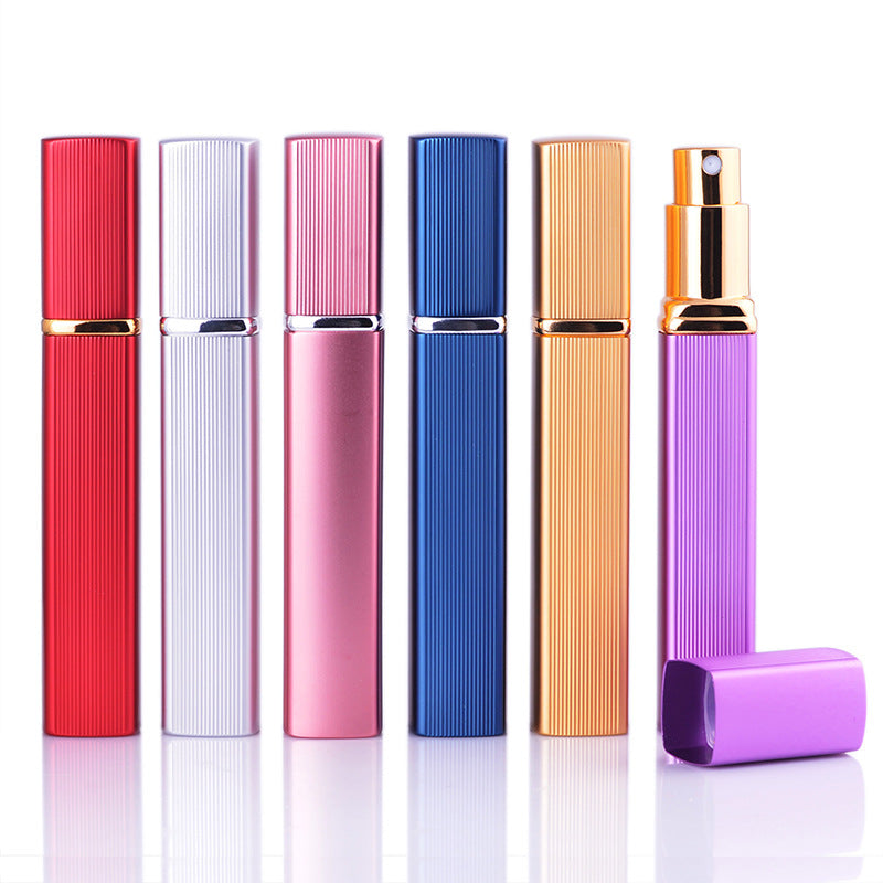 Essence Elysium: 12ML Aluminum Perfume Tube, Lipstick Type Square Glass Bottle. Empty and Ready for Your Favorite Perfume.