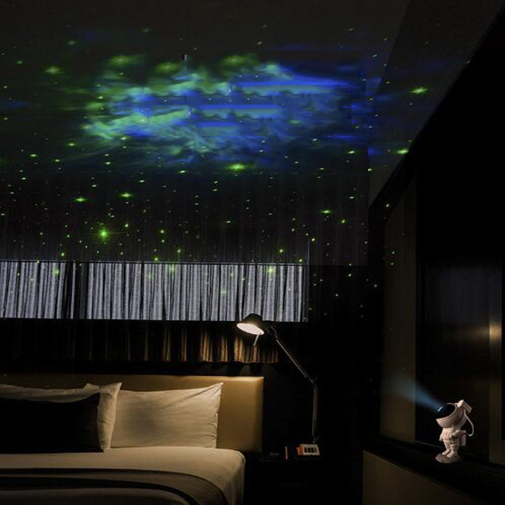 Kreative Astronaut Galaxy Starry Sky Projektor Nachtlicht USB Atmosphäre Schlafzimmer Tisch Lampe