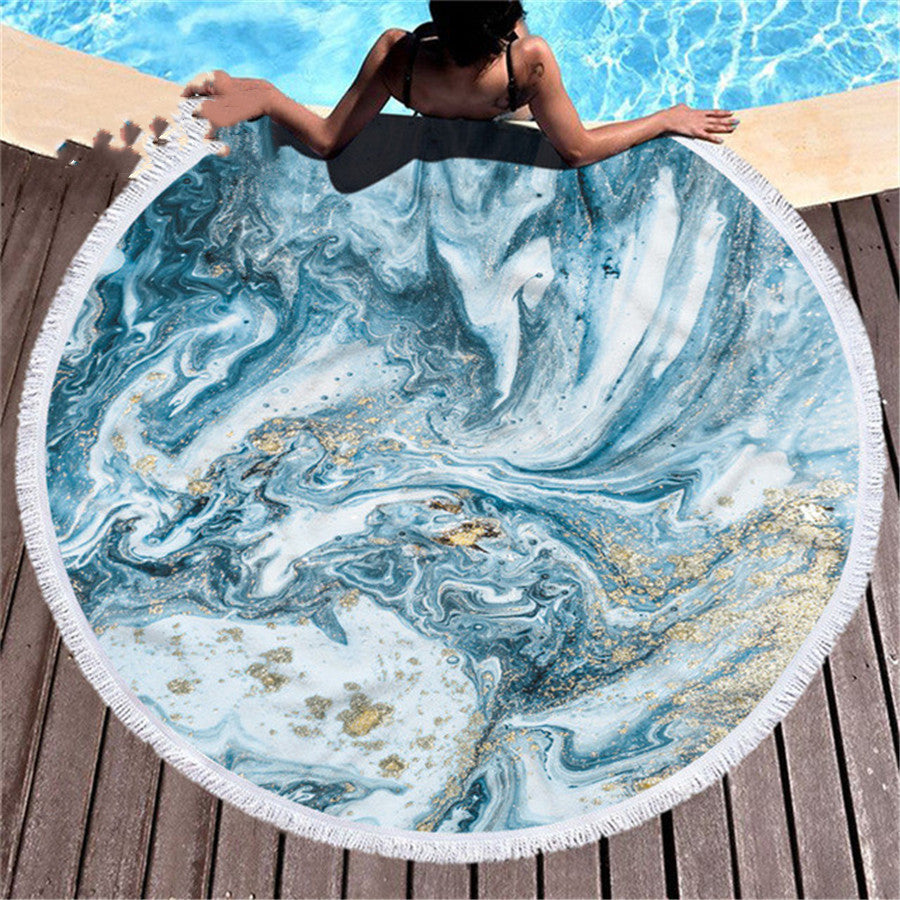 Marbling beach towel