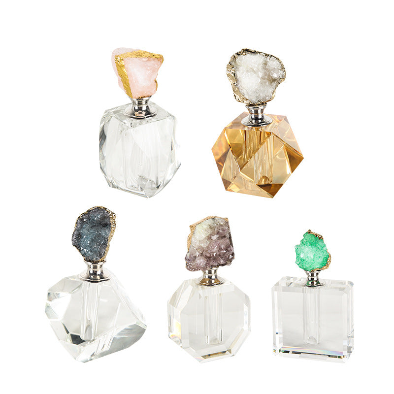 Essence Elysium: Fashion Electroplating Light Luxury Agate Perfume Bottle.