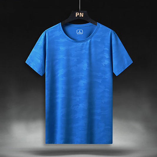 Silk Quick-drying Shirt Round Neck Men's Gas T-shirt