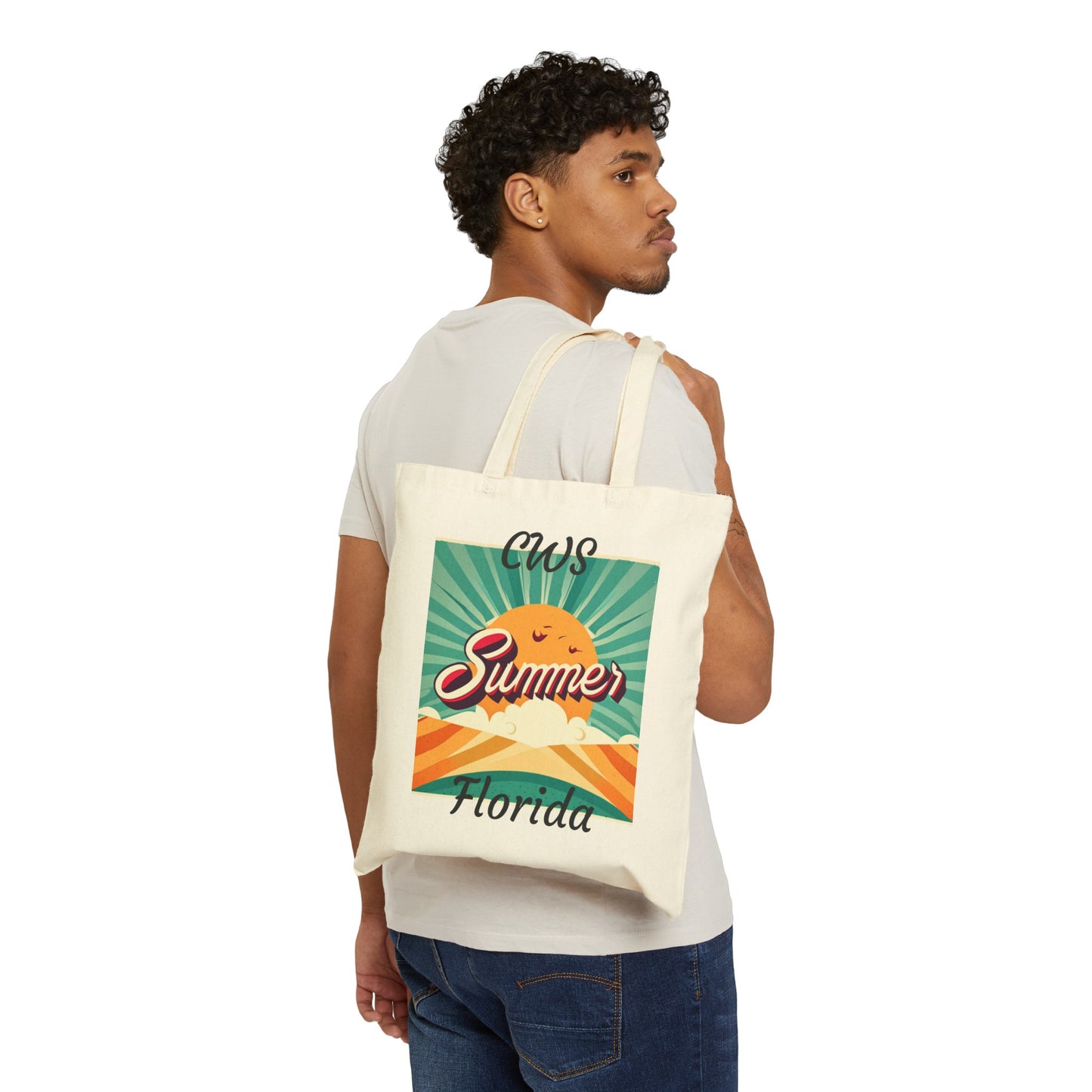 CWS Florida Cotton Canvas Tote Bag By Cozy Winter Store ( ships within USA only)