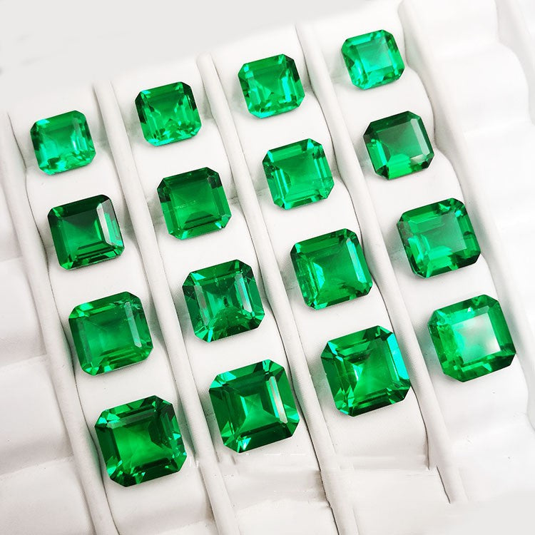 Synthetic Emerald Small Octagonal Bare Stone