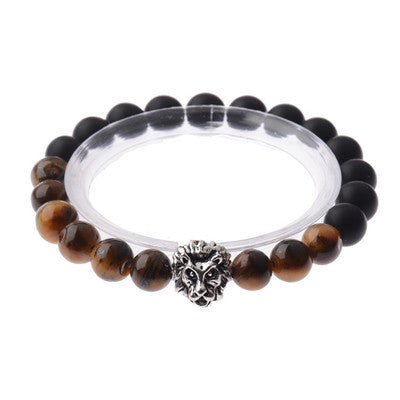 Lion head bead yoga bracelet