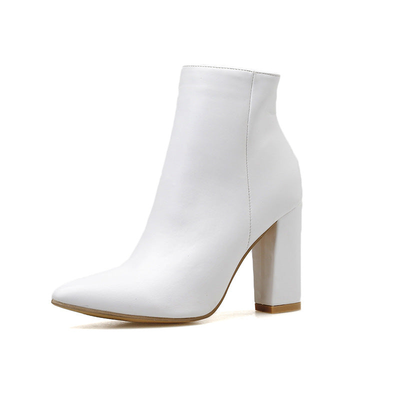 DocStride Footwear All-Match High-Heeled Short Boots – vielseitige Eleganz bei jedem Schritt.