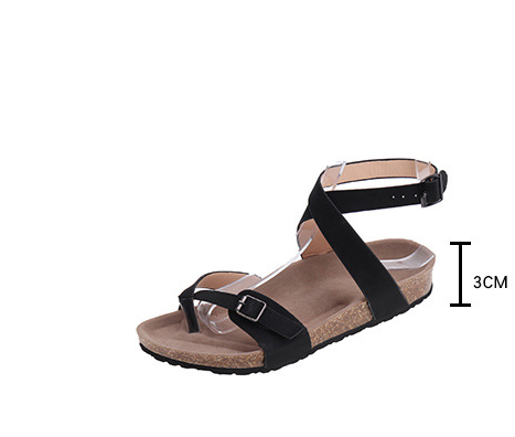 Summer Flat Cork Roman Sandals Women