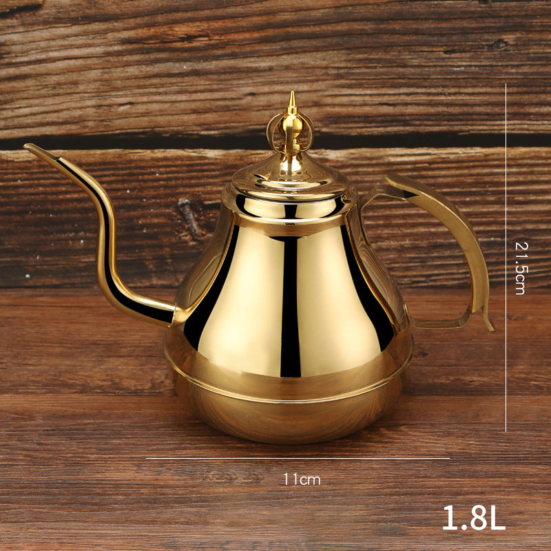 1,2/1,8 l Latin Pot Edelstahl Teekanne mit Teesieb Teekanne Kaffeekanne Induktionsherd Wasserkocher Teegeschirr-Sets 