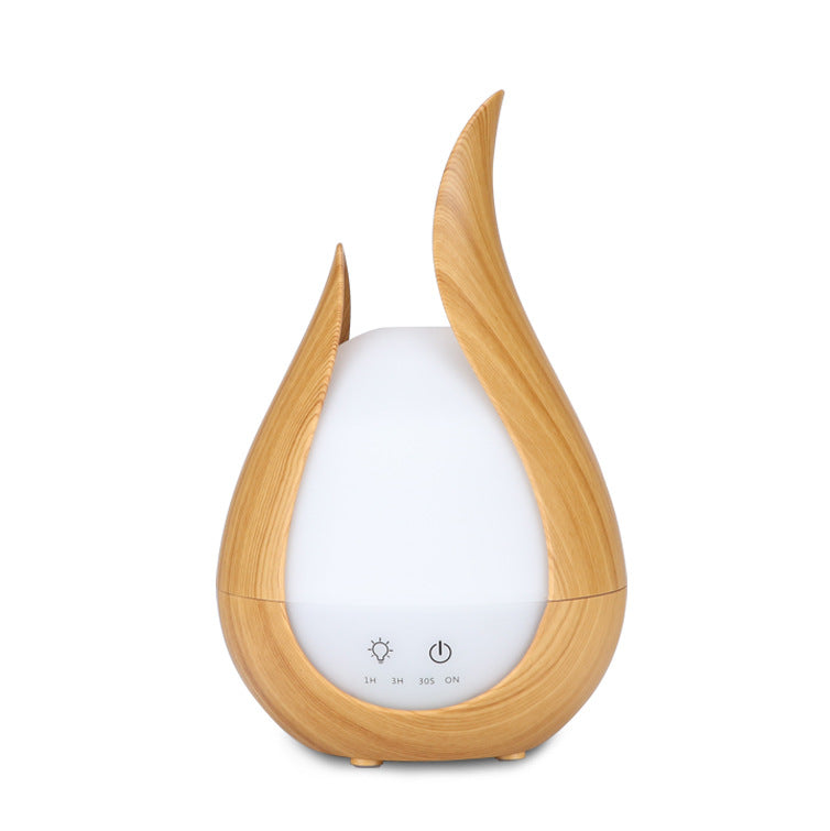 200ml Wood Grain Aroma Diffuser Ultrasonic Vase Humidifier