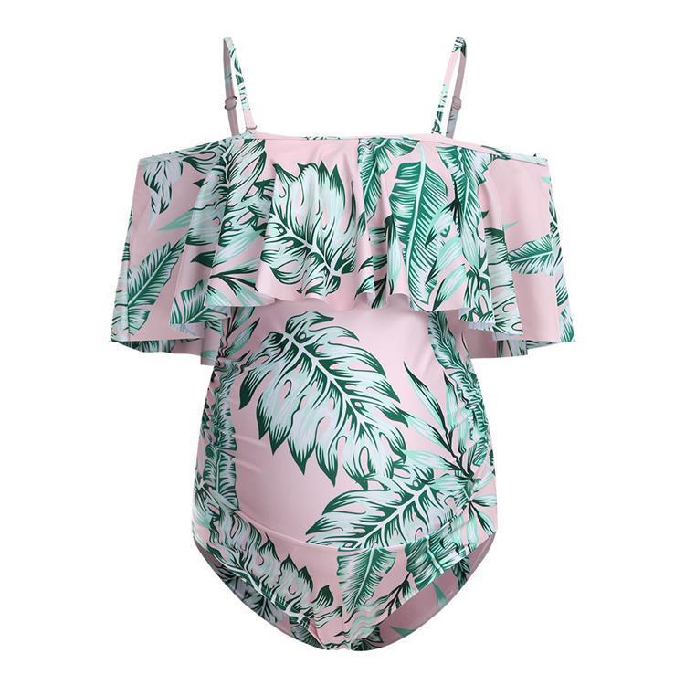 Swimsuit Belly Big Ruffle Oneshoulder Onepiece Swimsuit Bikini