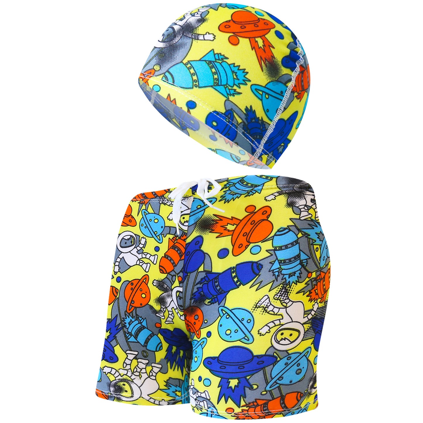 Summer Children's Cute Cartoon Beach Pants Swimming Cap Suit