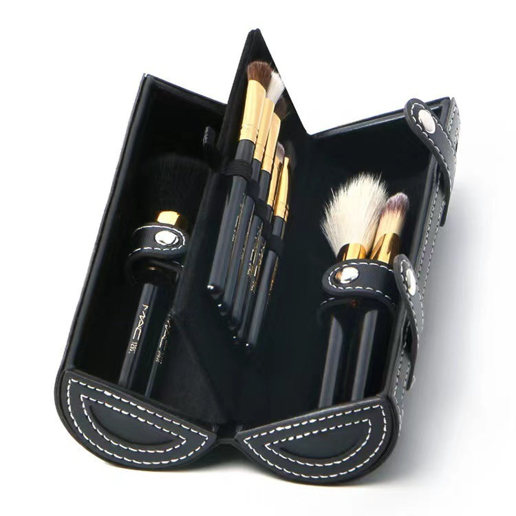 9 Cylindrical Wool Makeup Brush Set