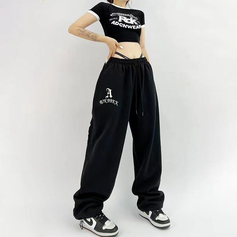 American Style Sports Loose Drawstring Hip-Hop Pants