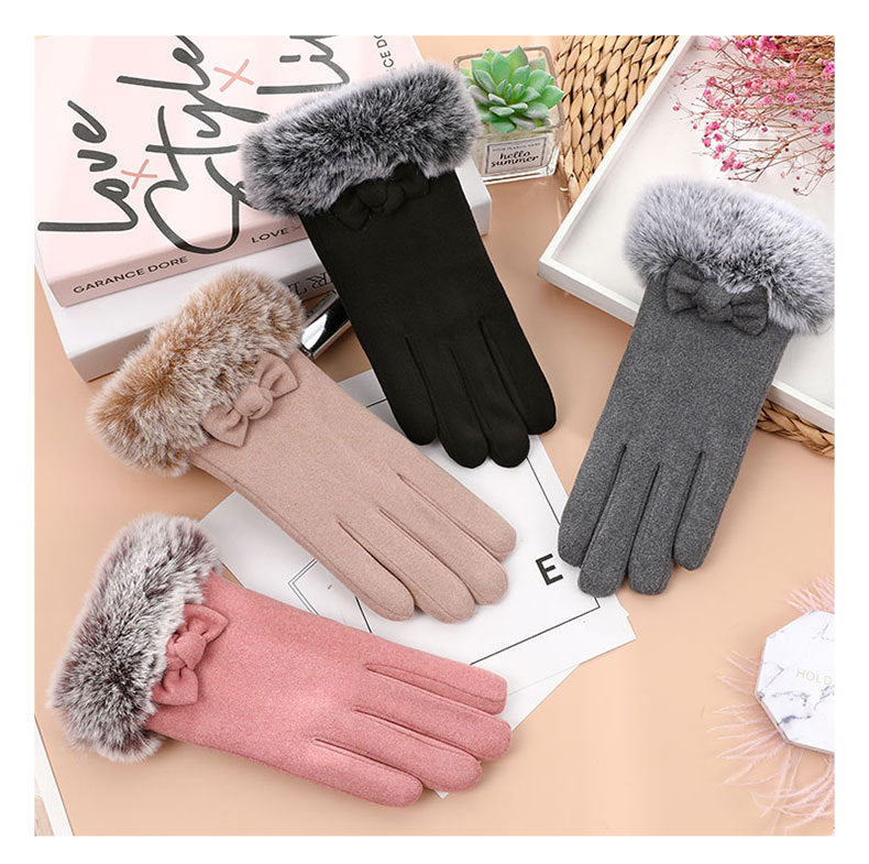 Women's Outdoor Cycling Thickened Warm Gloves