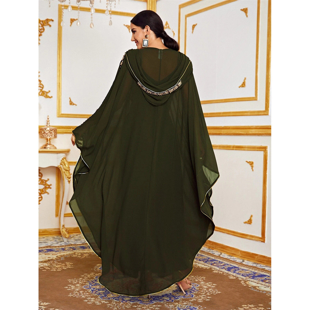 New Fashion Elegant Loose Muslim Robe Dress