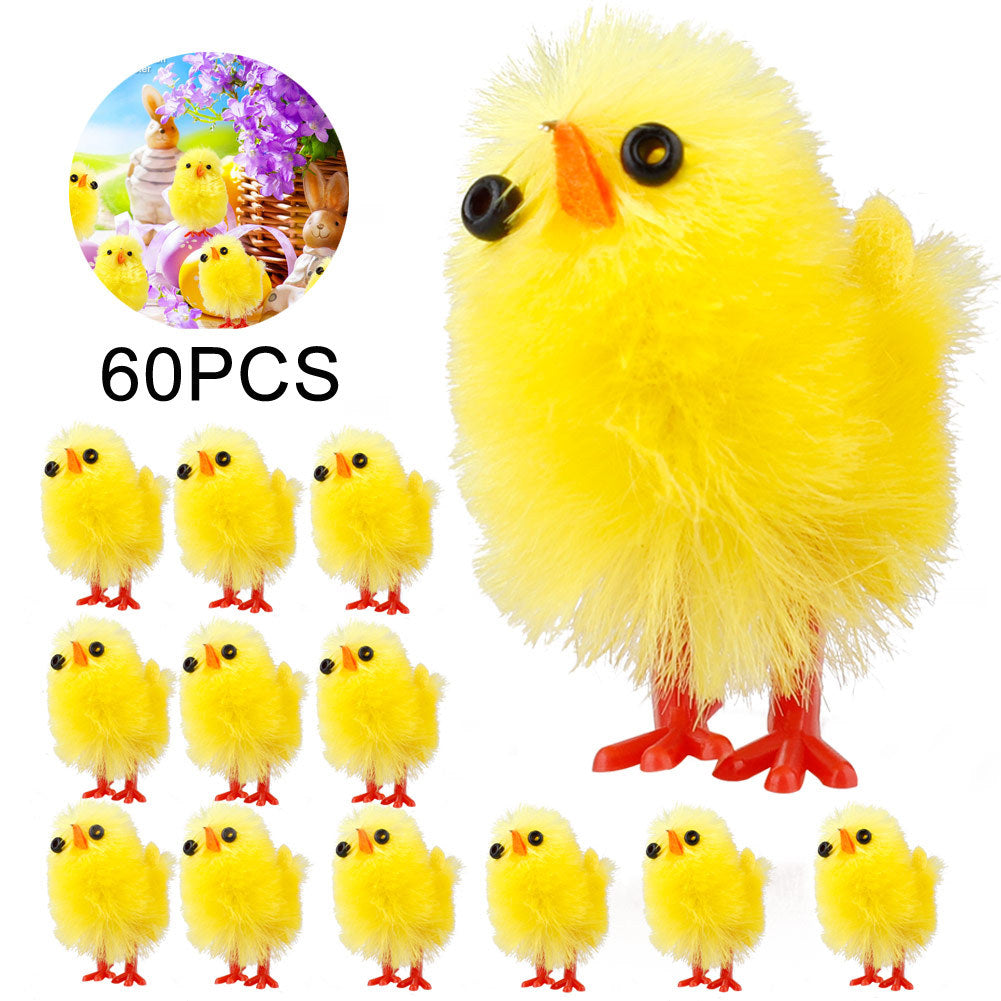 Easter Decoration Chicks 60pcs 3cm High