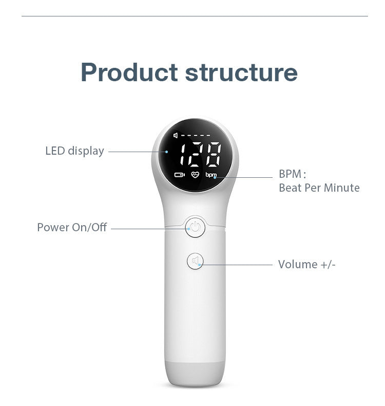 Ultrasonic Doppler Household Fetus-voice Meter