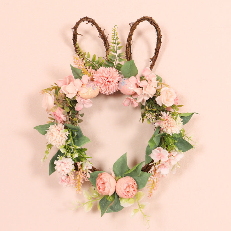 Wreath Easter Chrysanthemum Rabbit