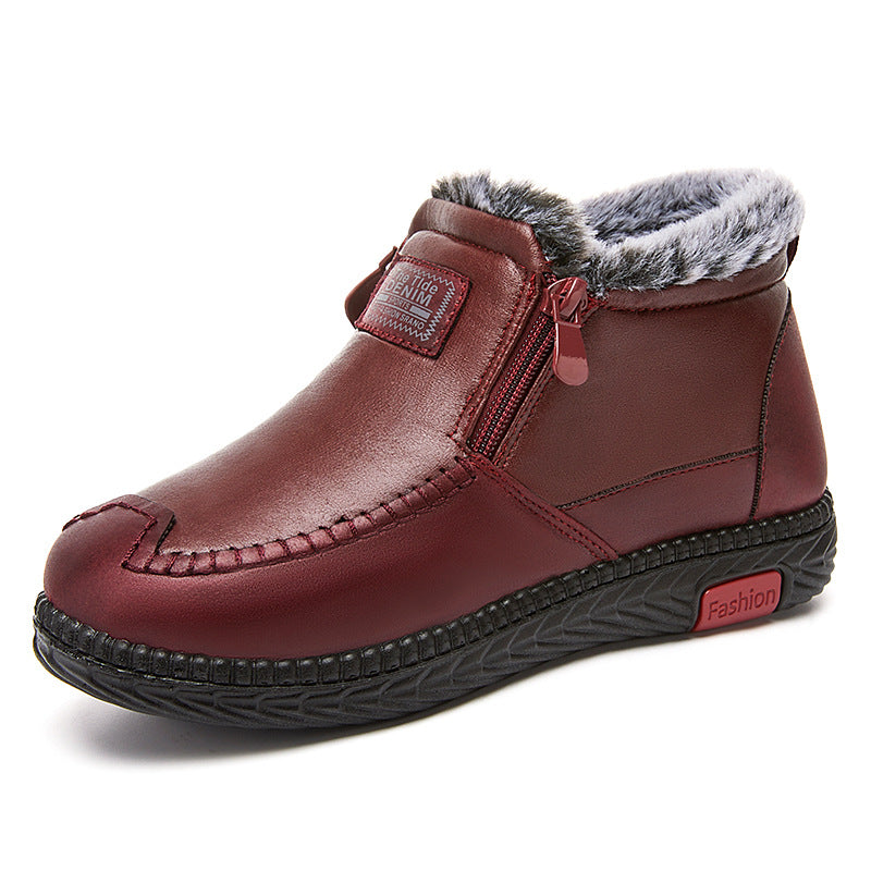 Plüsch Stiefeletten Winter warme Schuhe Geschenk für Mama Schneestiefel Frauen