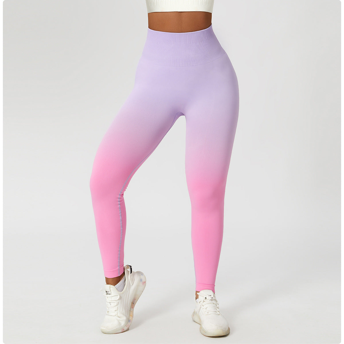 Gradient High Waist Fitness Tight Outdoor Pants: Stay Stylish and Supported During Workouts