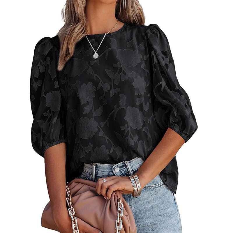 Blossom Breeze: Flower Texture Shirt