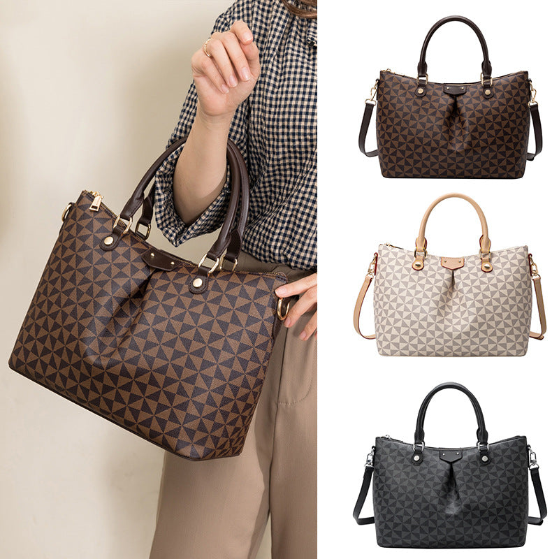 Women's Retro Printed Large Capacity Handbag