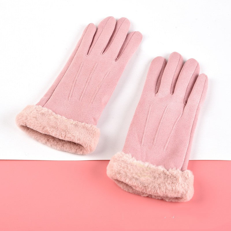 Thermo-Touchscreen-Winterhandschuhe für Damen mit Fleecefutter