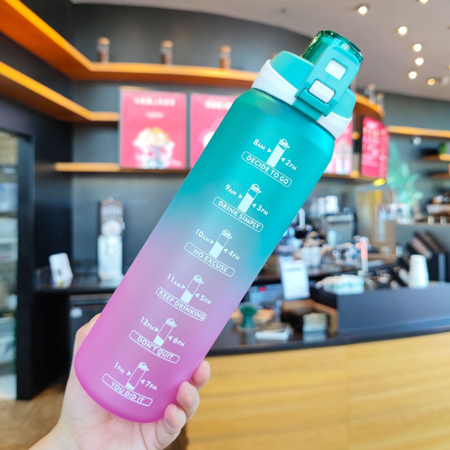 Color Gradient Bottle For Frosted Sports Water