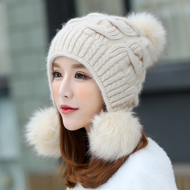 Winter Double Layer Thickening Warm Fashionable Foreign Style Winter Hat