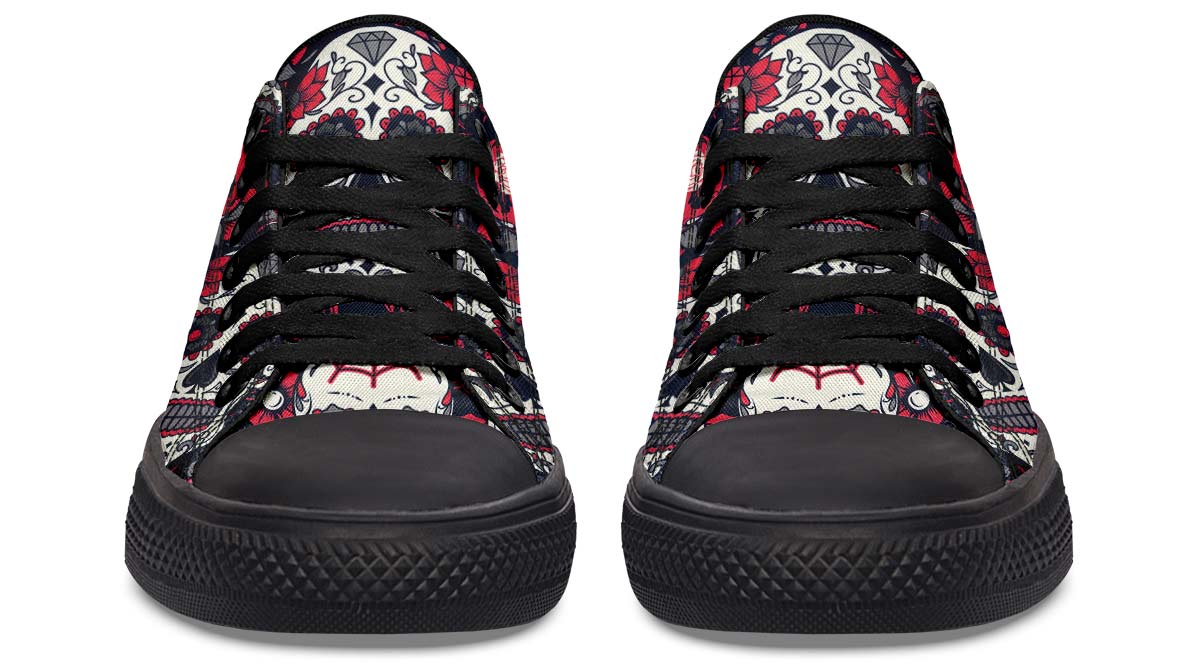 UrbanKicks Psycho Stylish Printed Low-Top Canvas Shoes for Couples