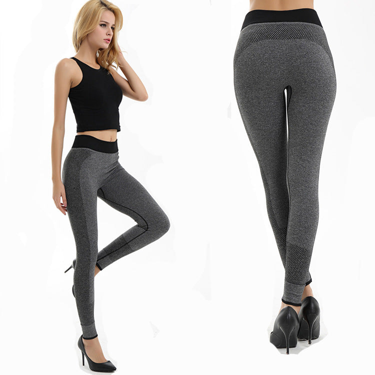 Cross border, European and American sports Yoga Pants outdoor fitness running speed dry tight nine points to beat underpants wholesale