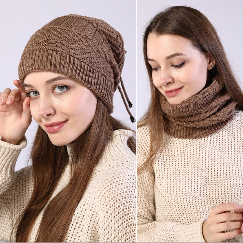 USB Electric Heating Warm Heating Hat Outdoor Knitted Hat Bib Two Autumn And Winter Heating Hat Bib