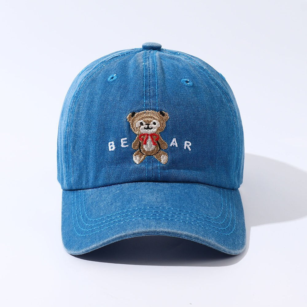 Women Cartoon Teddy Bear Embroidery Dad Hats