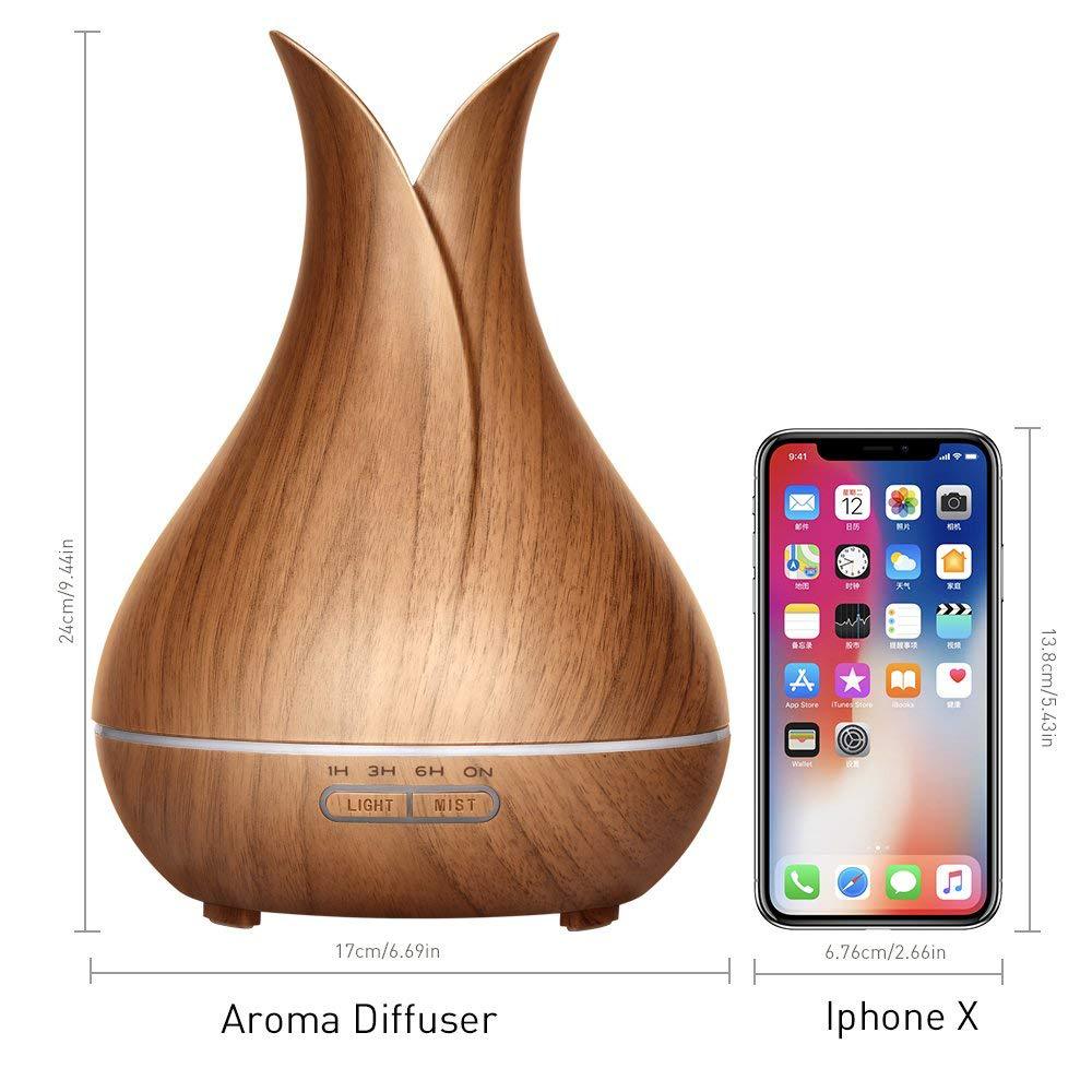 Creative Wood Grain Essential Oil Diffuser Office Home Ultrasonic Air Humidifier Aromatherapy Machine