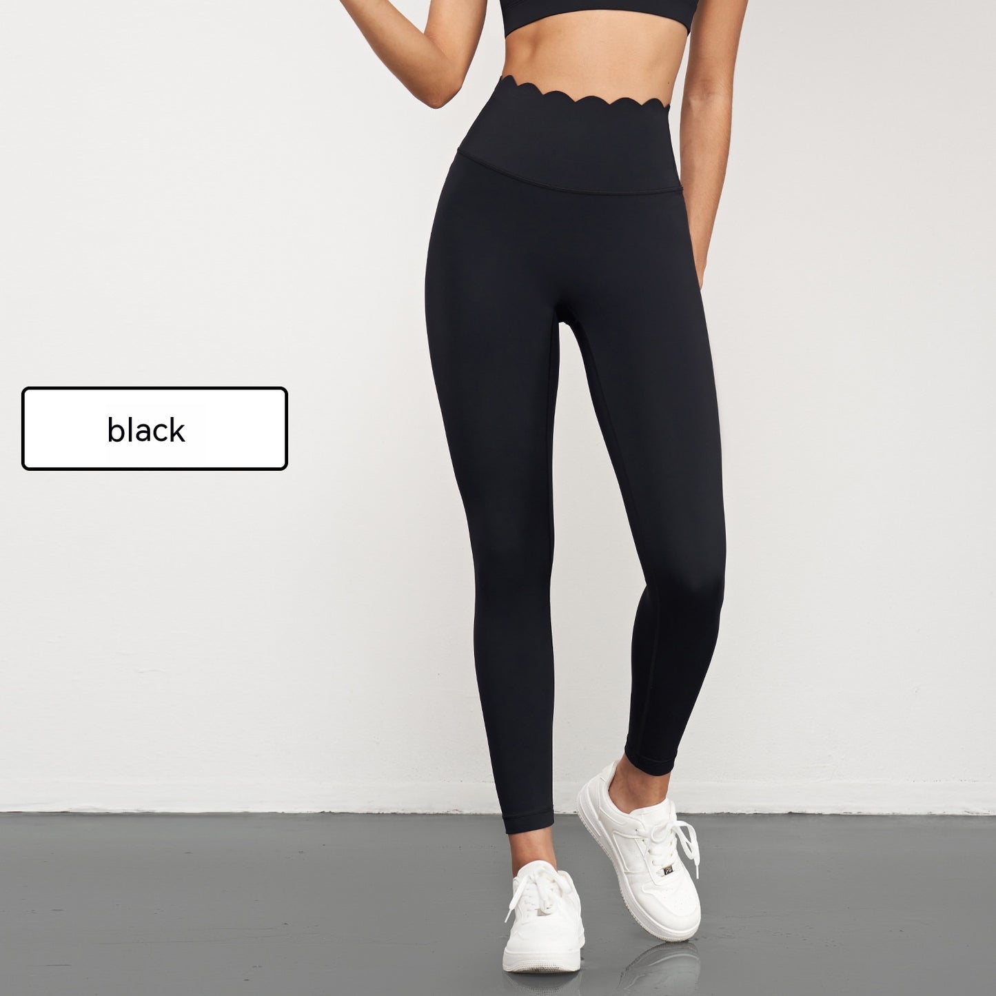 Elastische Sport-Yogahose für Damen, Bauchformung, hohe Taille, pfirsichfarbene Hüft-Sportstrumpfhose, Anti-Chic, Fitnesshose ohne T-Linie