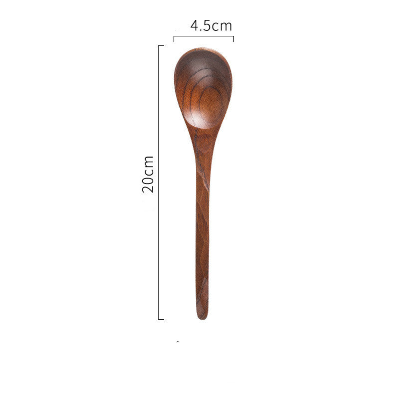 Creative Hammered Wooden Curved Spoon Tableware