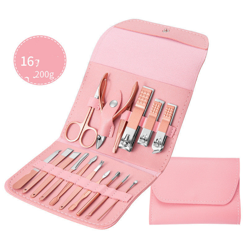 Professionelles Scheren- und Nagelknipser-Set, Ohrlöffel, Zange für abgestorbene Hautzellen, Nagelschneidezange, Pediküremesser, Nagelrillenschneider