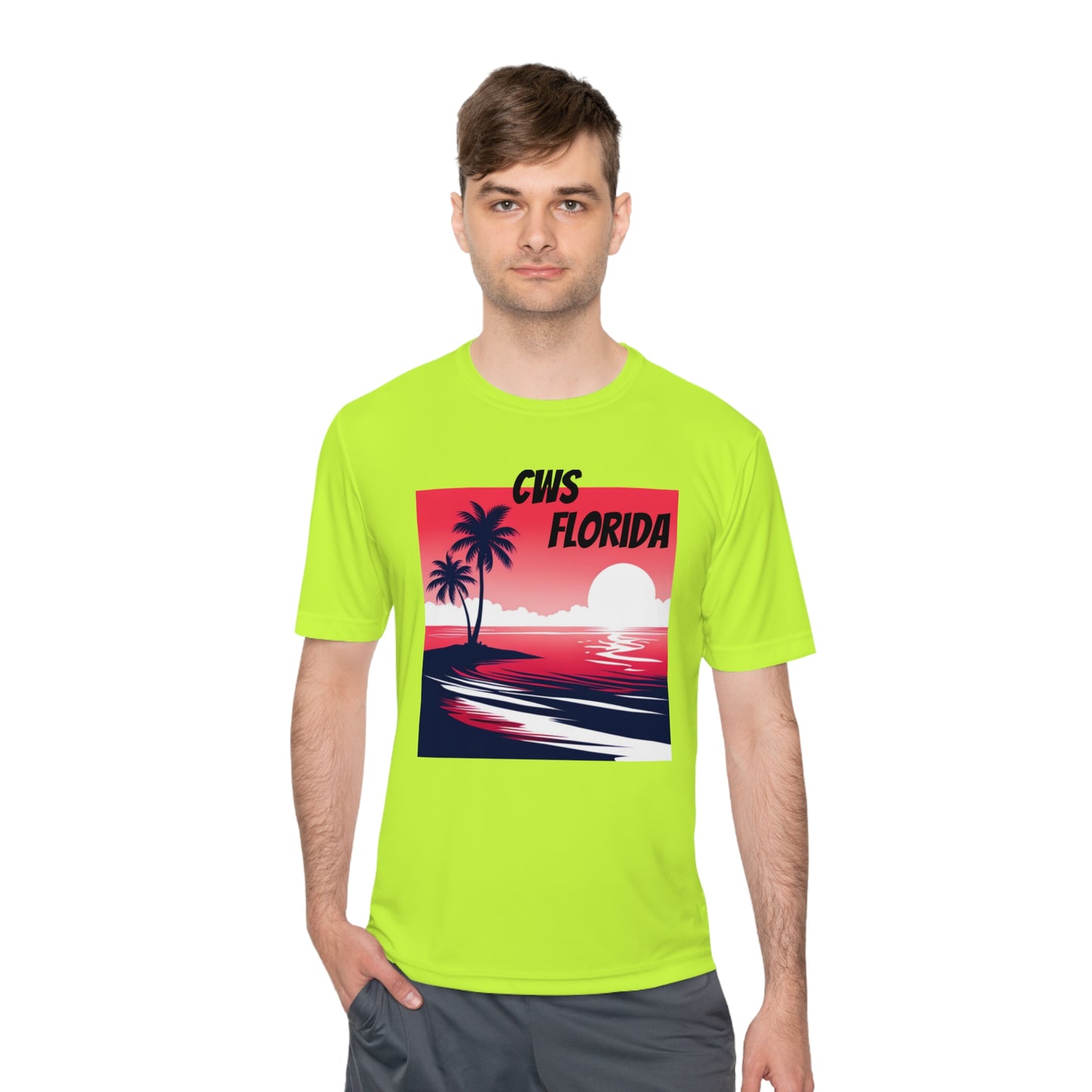 CWS Florida Sunset Unisex Moisture Wicking Tee By Cozy Winter Store (ships within USA only)