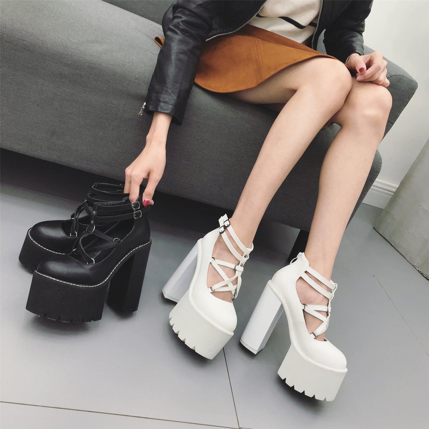 Women's high-heel platform platform