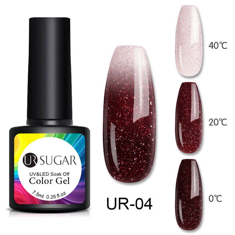 Glitzernder Nagellack mit Temperaturwechsel 