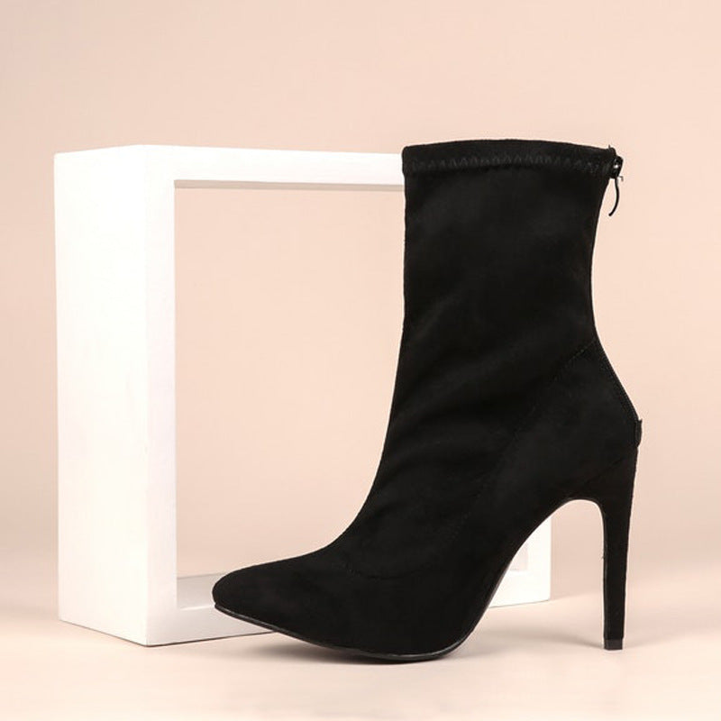 Sexy stiletto suede women's boots